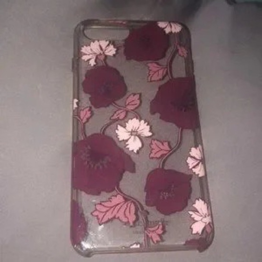 Floral Phone Case - Burgundy and Pink